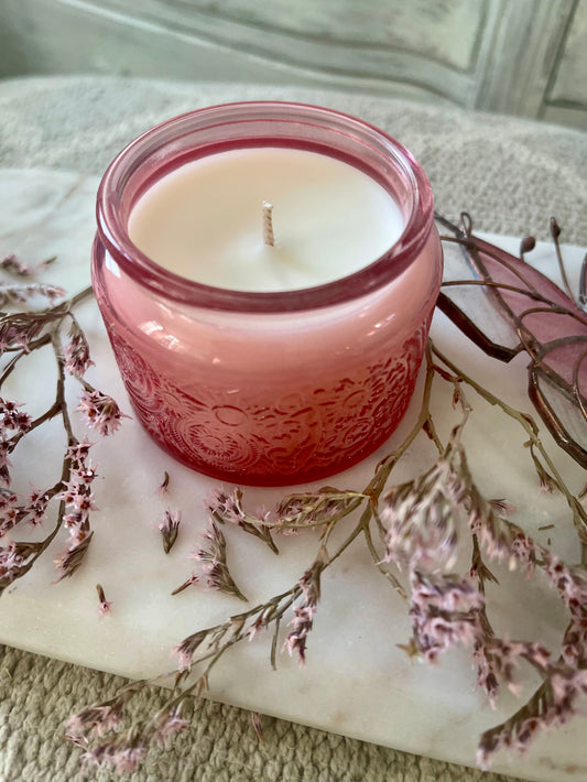 Embossed Pink Candles